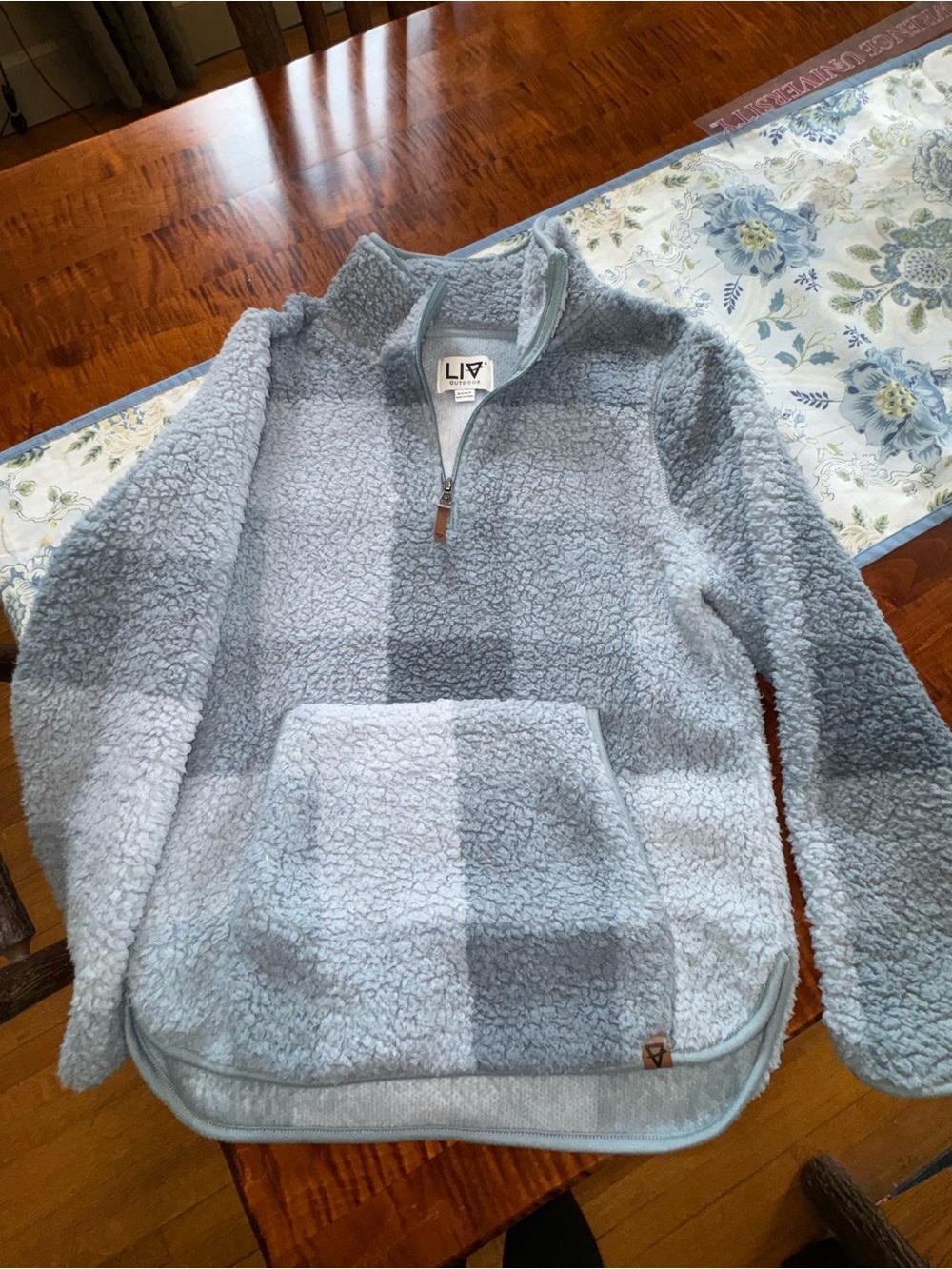 LIV Light Blue Sherpa Teddy Pullover Jacket